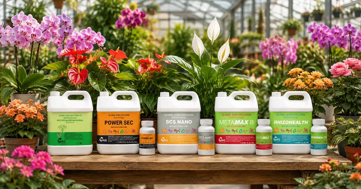 Fert Organic - Biologischer Anbau von Orchideen und Zierpflanzen mit organischen Technologien von Fert Organic DE Pflanzenpflegeprodukte in Gewächshausumgebung