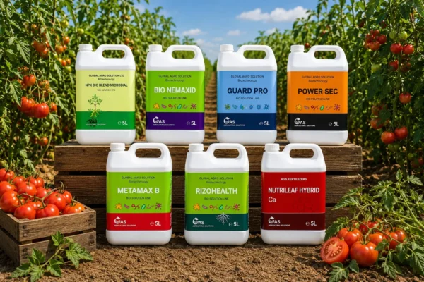 Verschiedene organische Düngemittel für Tomaten